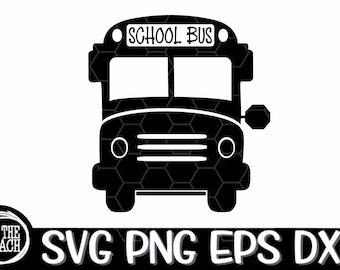 Autobús escolar SVG Archivo de corte Silueta Conductor de autobús escolar svg Cricut png Archivo de impresión de vuelta a la escuela Sublimación Autobús escolar Vector Descargar