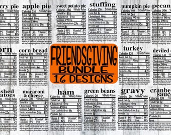 Friendsgiving Family, Friendsgiving, Friendsgiving Svg, Christmas Food, Food Svg, Labels Svg, Ingredients, Ingredients Svg, Holiday Food Svg