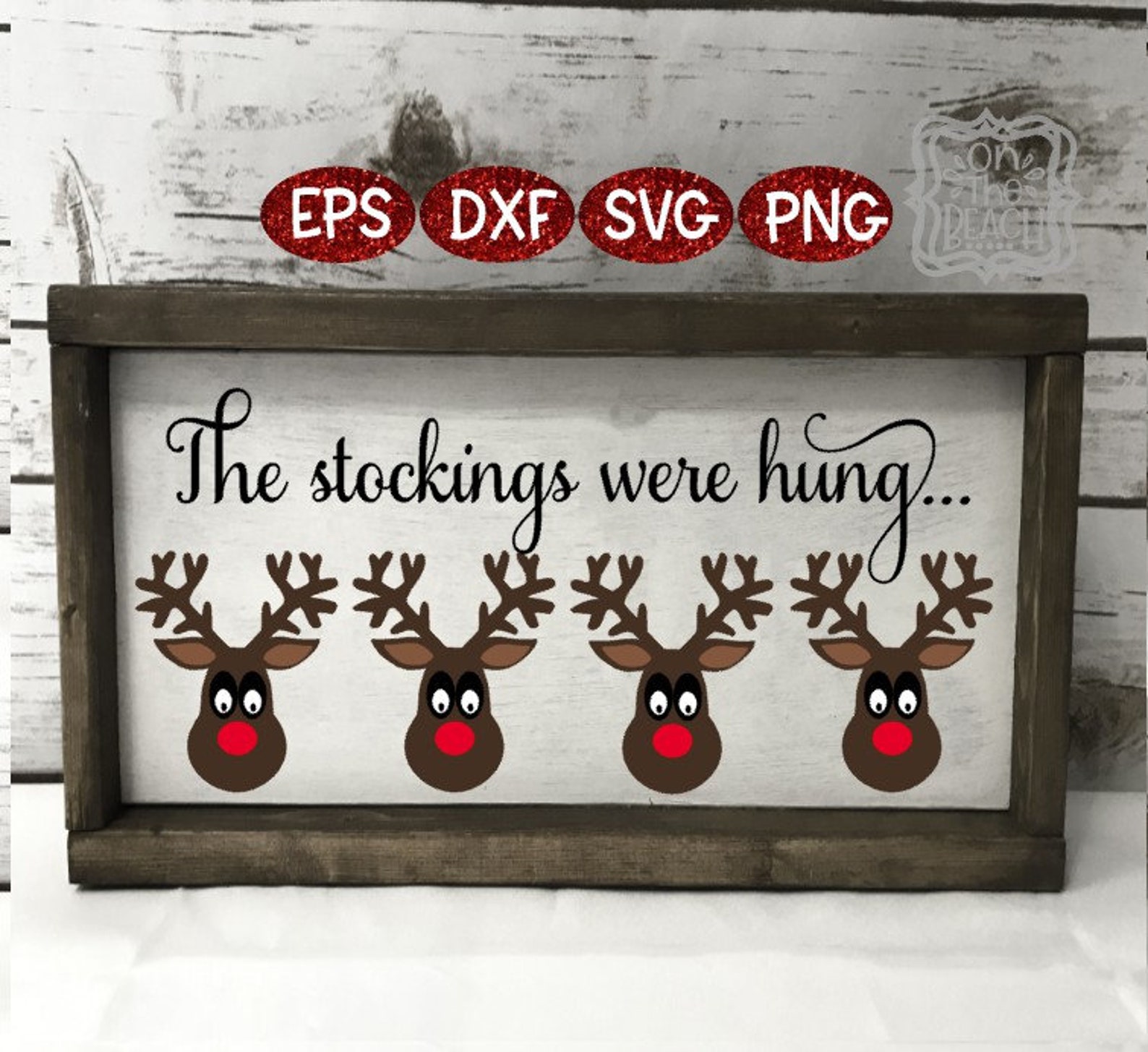 The Stockings Were Hung SVG / Reindeer SVG / Stockings SVG / | Etsy