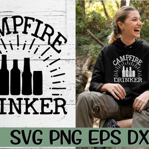 Campfire Drinker, Campfire Drinker Svg, Drinker, Drinker Svg, Drinks Svg, Camping Drinking Svg, Camping Drinking, Campsite Svg, Camping Svg