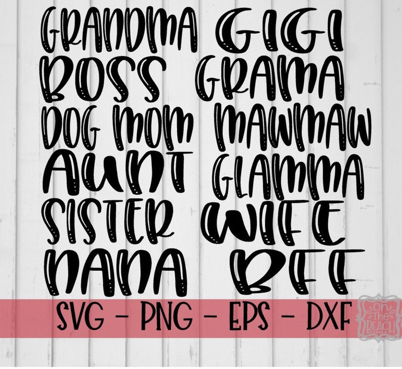 Download Two Titles SVG Mom Grandma Gigi Boss Wife Sister Gigi | Etsy