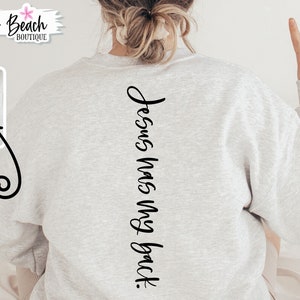 Jezus heeft mijn rug SVG, Christian SVG, Christian Instant Digital Download Cross Cut PNG Cricut Cutting File Jesus Svg Sublimatie