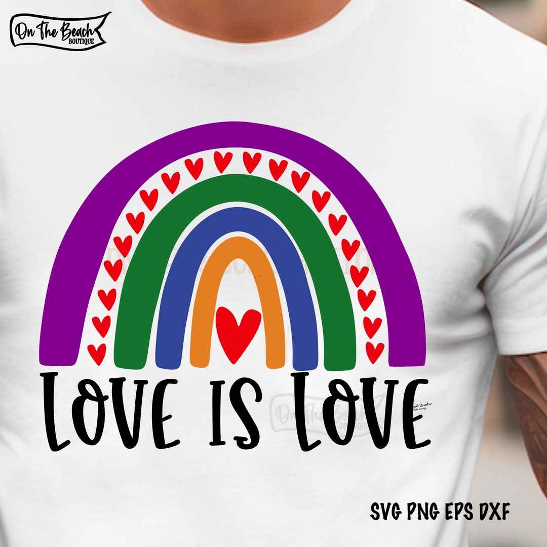 Love is Love SVG, Rainbow Svg ,lgbtq SVG, Svg Files for Cricut, Digital ...
