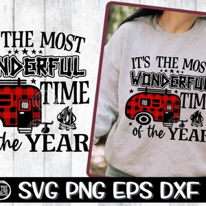 It&#39;s The Most Wonderful Time Of The Year, Camping, Buffalo Plaid Svg, Camping Svg, Camping Friends Svg, Camping Friends, Love Camping Svg
