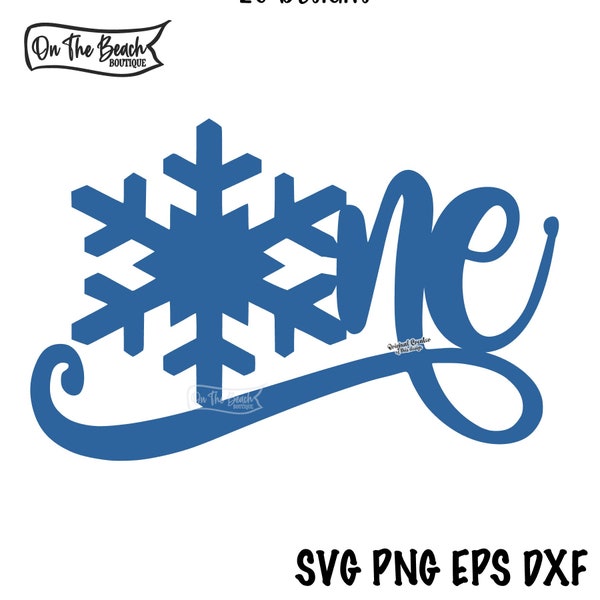 Snowflake 1 SVG, Snowflake One Svg, One Snow Flake Svg,  Winter Onederland svg, Onederland svg, Snowflake First Birthday Cake Topper Laser