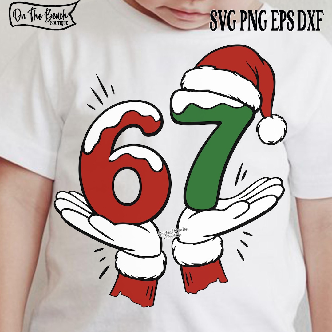 Santa 67 Santa 67 SVG PNG Christmas Funny Six Seven Meme Viral Quote Gen Z ...