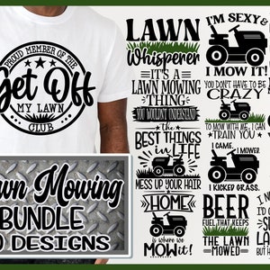 Lawn Mowing Mower Bundle 20 Designs Proud Member Get Off My Lawn Club SVG Cutting Sublimation Lawn Mower Cutter Gardener Cutting Cut File