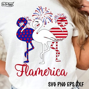 Flamerica SVG Flamerica Svg Flamingo Svg Bandiera Svg Giorno dell'Indipendenza Rosso Bianco Blu 4 luglio Svg Luglio Svg Quarto luglio PNG Sublimazione Cricut