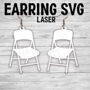 Chair Earrings SVG, Laser, Small Town SVG, Folding Chair Svg, Alabama Brawl SVG, Alabama Slugger, Riverboat Fight,Small Town Png,Sublimation