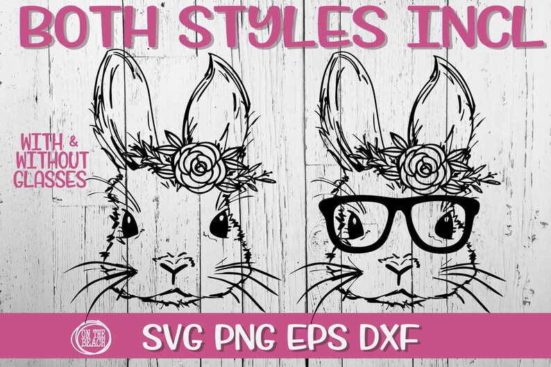 Download Easter Bunny With And Without Glasses Bunny With Glasses ...
