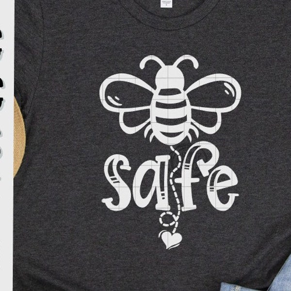 BEE Safe, BEE Save Svg, Be Safe, Be Safe Svg, Healthy, Heathly Svg, Bee Svg, Bee, Be Healthy Svg, Social, Social Svg, Social Distancing Svg