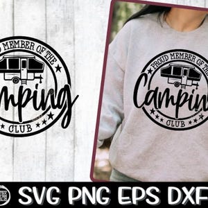 Trots lid, trots lid Svg, pop-up camper, pop-up camper Svg, Camping Club, Camping Club Svg, trotse Svg, lid Svg, camper Svg, Camping