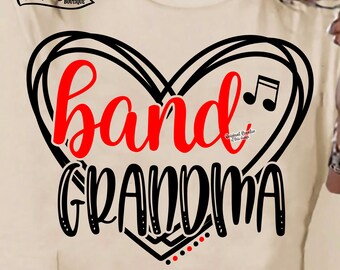 Band Grandma SVG PNG Marching Band Music Lover Friday Night Lights Cricut Cut File Sublimation Dtf Print Marching Band Download Print Cut