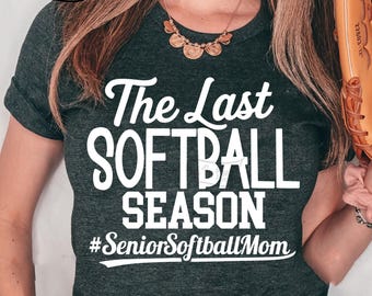 La dernière saison de softball SVG Maman de softball senior 2026 Maman de softball PNG Dtf Chemise de maman de softball senior