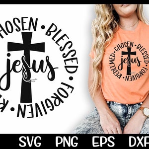 Jesus Kreuz Ostern Svg selig erlöst SVG Kreuz Svg Jesus Svg PNG Sublimation Cut Datei Vektor Cricut Download