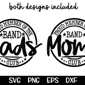 Band Mom Proud Dad Band Mom Club Band Svg Mom Svg Friday Night Friday Night Svg Marching Band Marching Band Svg Sublimation Music Svg