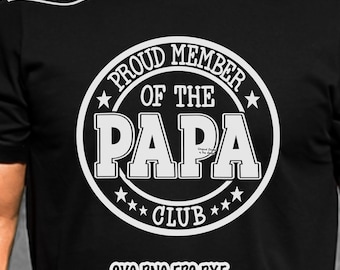 PAPA SVG, Orgulloso miembro del Papa Club, Orgulloso miembro del Papa Club Svg, Día del Padre Svg, Día del Padre Abuelo, Sublimación PNG