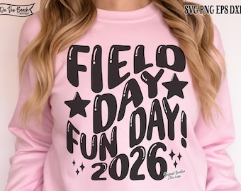 Feldtag Spaß Tag SVG, Retro Wave SVG, Feldtag 2026, 2026 SVG, Feldtag, Retro Schulspieltag, Feldtag Lehrer Shirt, Plotterdatei Cricut