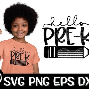 Hello Pre K, Hello Pre K Svg, Hello Pre-K Svg, Back To School, First Day Of School, Pre-K, Pre-K Svg, School Svg, Grade Svg, Back To School