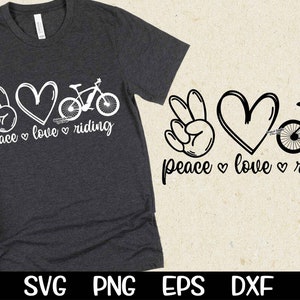 Paz amor montar svg ebike ebike svg e-bike corte diseño archivos sublimación bicicleta eléctrica svg glow ride bicicleta svg bicicleta svg