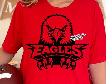 Adler SVG PNG Adler Clipart Fußball Adlerkopf Bulldogge Mama SVG Adler Sublimationsdesign Adler Shirt Dtf Druck Sofort-Download
