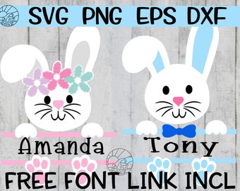 Easter Svg, Easter Bunny Svg,  Easter Split Monogram Svg, Easter Basket Svg, Bunny Face Svg, Bunny Name Svg, Bunny Monogram Svg, boy girl