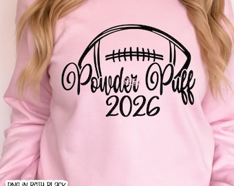 Powder Puff Mom Svg Friday Night Football Mom 2026 Svg Senior Powder Puff Mom Senior Design Football Cut Files Cricut Sublimation Silhouette