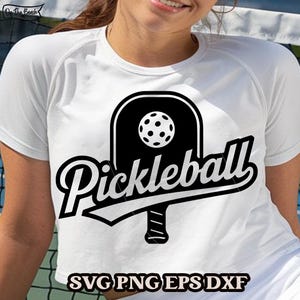 Pickleball Script Word Swoosh, Paddle or Racket Digital Download SVG Png Pickleball Pickle Ball Svg Paddle Logo Print Cut Cricut Sublimation