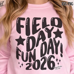 Field Day Fun Day SVG, Retro Wave Svg, Field Day 2026, 2026 Svg, Field Day, Retro School Game Day, Field Day Teacher Shirt, Svg Files Cricut image 3