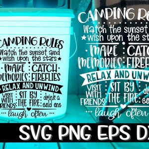 Camping, Camping Svg, Camping Rules, Camping Rules, Sunset Svg, Memories Svg, Bucket Svg, Laugh Svg, Campfire Svg, Campground Svg, Camp Svg