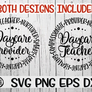 BOTH DESIGNS INCLUDED, Daycare Teacher, Daycare Teacher Svg, Daycare, Daycare Svg, Teacher Svg, Teacher, Nursery, Strong, Smart, Loyal Svg