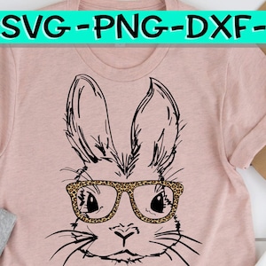 Easter Bunny With Glasses, Bunny With Glasses, Bunny With Glasses Svg, Kid's Easter Design, Cute Easter Svg, Easter Svg, Easter Bunny Svg