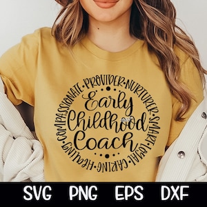 Frühe Kindheit Coach Svg Kindheit Svg Erzieher Kita Lehrer Kita Svg Lehrer Svg Sublimation Png Cut Cut Cricut Download