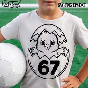 Påsk 67 SVG PNG Chick Chicken Broken Egg Six Seven Meme Funny Gen Z Påsk Design Cricut Cut File Sublimation DTF Download Print Clipart