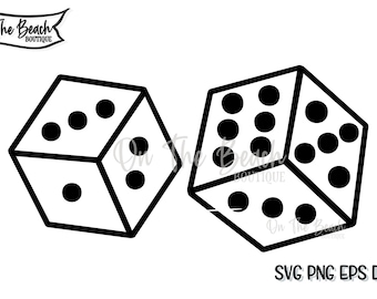 Dice SVG, Two Dice Svg, Casino Svg, Gamble Svg, Gambling Svg, Vegas Svg, Cut File, Cutting, Cricut, Png, Die Svg, Sublimation, Games Svg