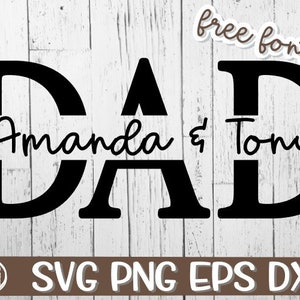 Papá, Papá Svg, Papá Dividido, Papá Dividido Svg, Papá Dividido Monograma, Papá Dividido Monograma Svg, Monograma Dividido, Monograma Dividido Svg, Fuente Gratuita, Personalizar