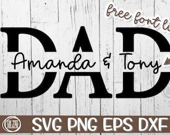 Papá, Papá Svg, Papá Dividido, Papá Dividido Svg, Papá Dividido Monograma, Papá Dividido Monograma Svg, Monograma Dividido, Monograma Dividido Svg, Fuente Gratuita, Personalizar