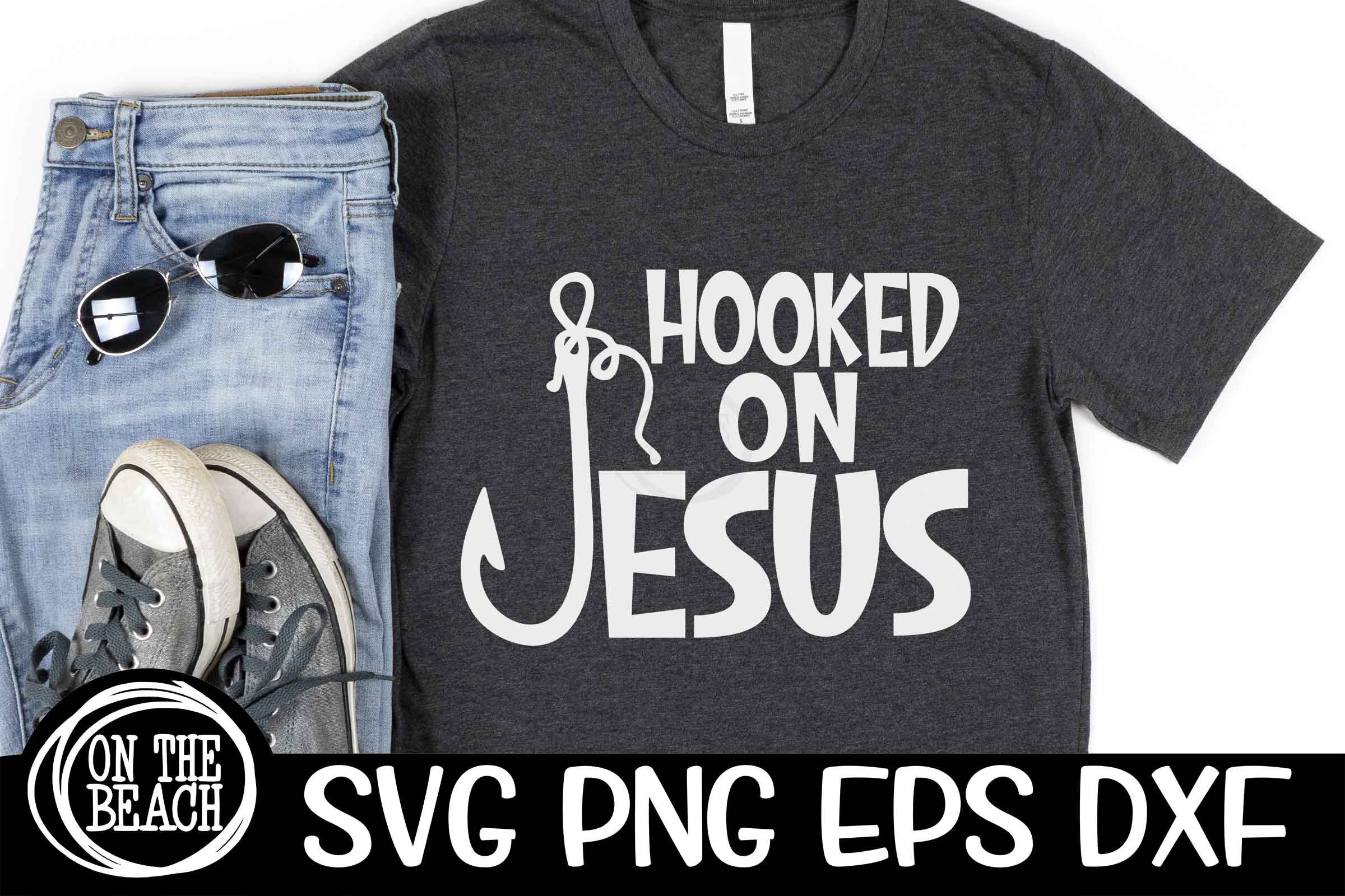 Hooked on Jesus SVG Graphic by spoonyprint · Creative Fabrica