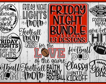 Friday Night Bundle, Friday Night, Friday Night Svg, Friday Night Lights, Friday Night Lights Svg, Football Svg, Football Mom Svg, Fan Svg