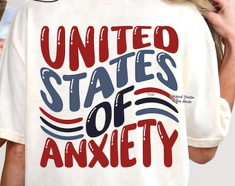 États-Unis d'anxiété Svg, Svg Amérique, 4 juillet, Svg anxiété, Svg drapeau américain, Svg États-Unis, Svg Amérique rétro, 4 juillet drôle