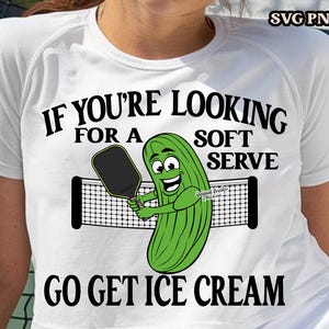 Se stai cercando un gelato soft serve go get SVG PNG Pickleball Svg Pickleball divertente Svg Pickleball Player Net Ball Paddle