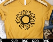 Sunflower SVG  Sublimation PNG Doodle Sunflower Doodle Sunflower Svg Hand Drawn Svg Doodle Svg Floral Sunflower Doodle Svg Download