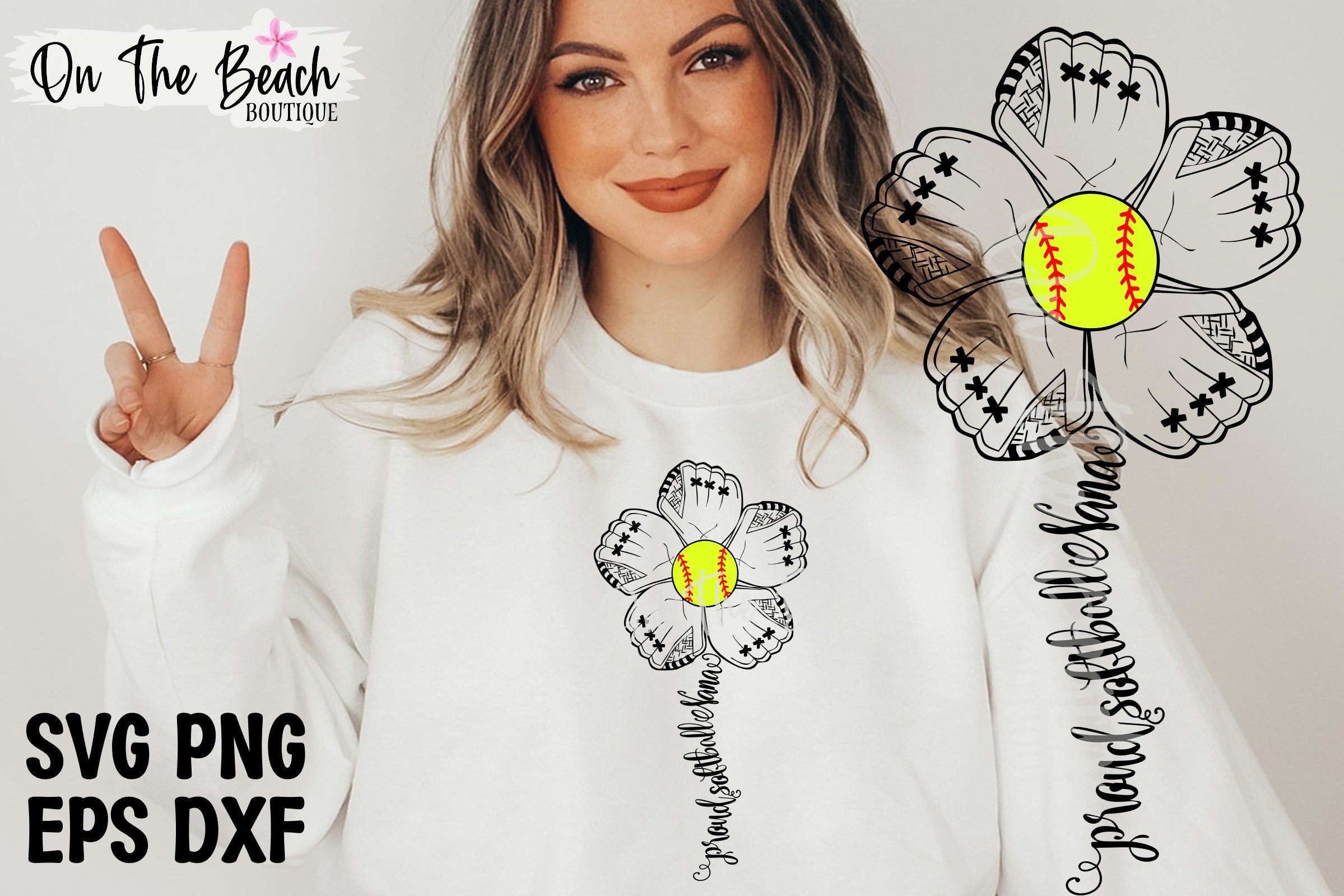Orgoglioso Softball Nana SVG Softball Fiore SVG Guanto Softball Fiore Nana SVG Design Png Sublimazione Softball Nana Camicia Design Guanto Guanto