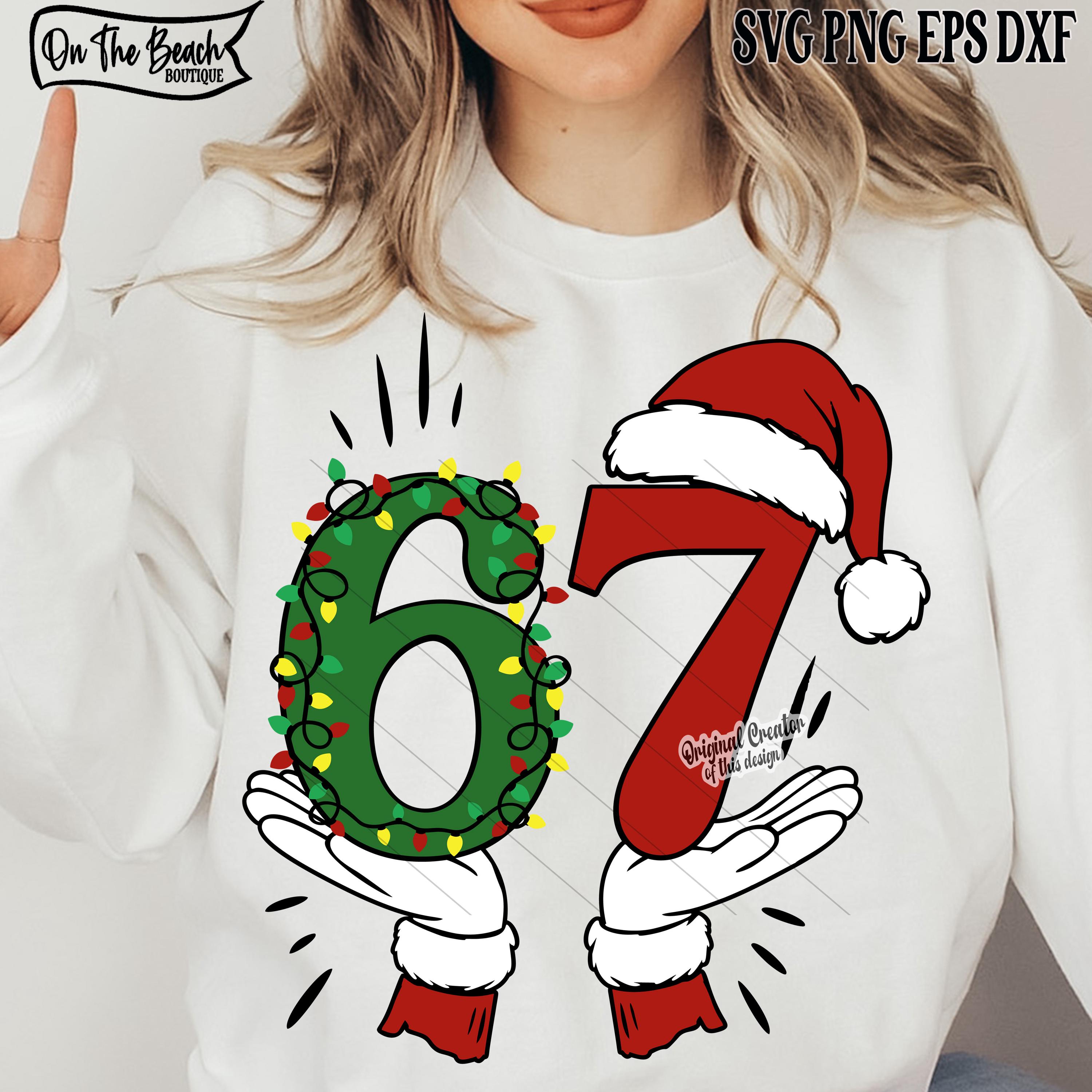 Santa 67 Santa 67 SVG PNG Christmas Funny Six Seven Meme Viral Quote Gen Z ...