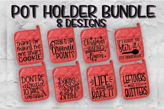 Download Pot Holder Bundle 8 Designs Potholder Pot Holder Svg | Etsy