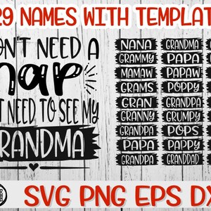 I Don't Need A NAP, I Just Need To See My, Grandparent Svg, Grandma Svg, Grandma Svg, Grandpa Svg, Grand Svg, Grandparents svg, Missing, Nap