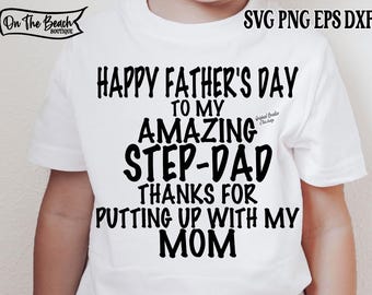 Feliz Día del Padre, Padrastro, Gracias por aguantar a mi mamá, Svg de Padrastro, Svg de Padrastro, Svg de Padrastro, Papá Extra, Día del Padre