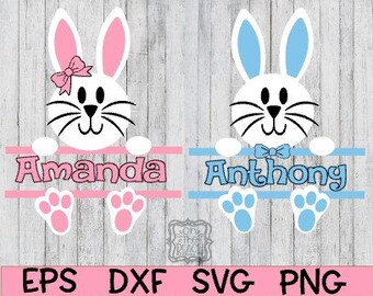 Easter Svg, Easter Bunny Svg,  Easter Split Monogram Svg, Easter Basket Svg, Bunny Face Svg, Bunny Name Svg, Bunny Monogram Svg, boy girl