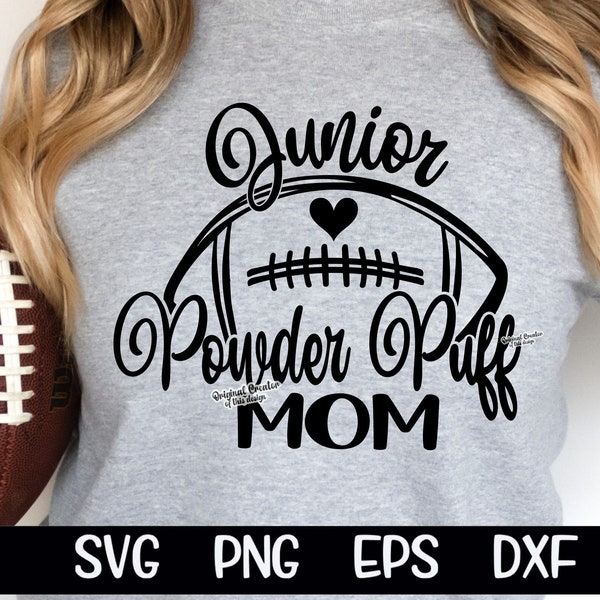 Junior Powder Puff Mom Svg Friday Night Football Mom 2023 Svg Senior Powder Puff Mom Junior Design Cut Files Cricut Sublimation Silhouette