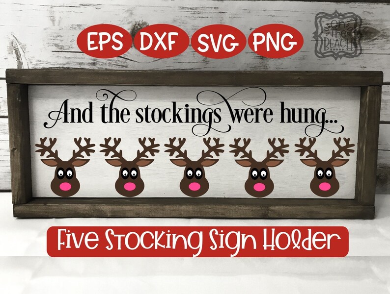 Christmas SVG Stocking sign svg And the stockings were hung Etsy